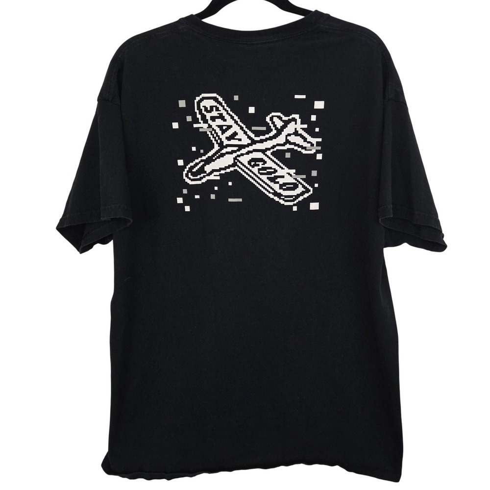 Benny Gold Mens T-Shirt‎ XL Black 8-bit Pixel Stay Gold Glider Skater Streetwear
